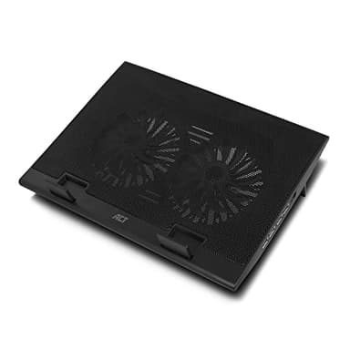 ACT Laptop Kühler 17 Zoll, Business Laptop Ständer Höhenverstellbar (2 Ergonomische Positionen), 2 Leiser Lüfter für das Büro, 4-Port-USB-Hub - AC8105