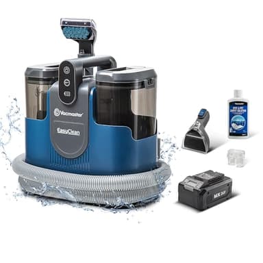 Vacmaster Kabelloser Waschsauger Teppichreiniger Fleckenreiniger für Teppiche, Vorleger, Polster, Treppen und Autos Nass-Trocken-Sauger Starke Saugkraft Wasser Waschen Dekontamination 15Kpa 24V