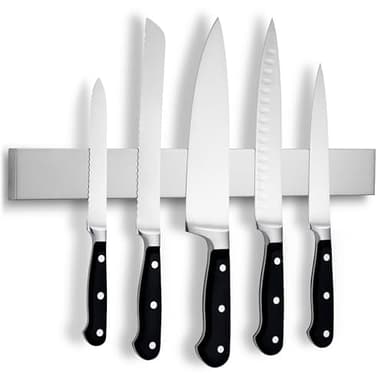 LARHN Magnetleiste Messer aus Edelstahl, 40 cm - Messerhalter Magnetisch - Magnetischer Messerblock Ohne Messer