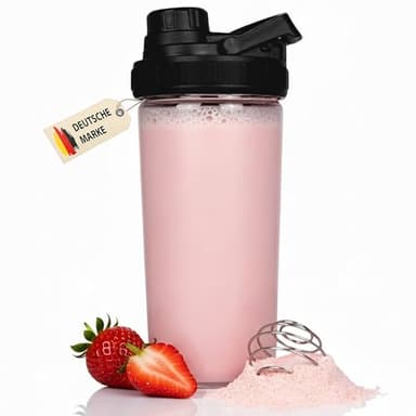 NORDSTAHL Glas Shaker 750 ml [PREMIUM] | Proteinshaker mit Mischnetz & Skala | BPA-Frei & auslaufsicher | spülmaschinenfest | robustes Spezialglas (Obsidian-Schwarz)