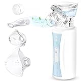 Inhalationsgerät, NIKYPJ Leiser Tragbarer Inhalationsgerät für Erwachsene Kinder, USB Aufladbarer Inhalator mit 2 Masken und 1 Mundstück