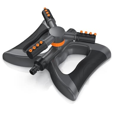 Brandson - Rasensprenger 360 Grad Kreisregner - Garten Sprinkler 3/4 Zoll- Rotierender Wasser Sprinkler - Große Flächen - mit Schnellkupplung, für Bewässerungsanlagen, Rasensprinkler