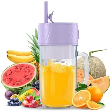 Mixer Smoothie Maker, Smoothie Mixer Klein, Mini Tragbarer Blender, Tragbarer Mixers USB, Smoothie-Makers to go, Standmixer 400ML, BPA-frei, PulseMotion &BlendPro Technologie