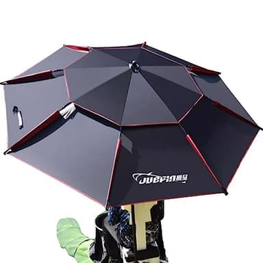 EMISOO Großer Strandschirm 200/220/240/260cm Angelschirm Windfest UV Schutz Sonnenschirm Im Freien Kippbarer Regenschirm Für Picknick, Angeln, Wandern (Size : 200cm/6.5ft)