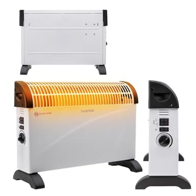 Heidenfeld elektrische Konvektorheizung HL200 | 𝟑 𝐉𝐚𝐡𝐫𝐞 𝐆𝐚𝐫𝐚𝐧𝐭𝐢𝐞 - 2000 Watt - Konvektor - Thermostat - Frostwächter - Elektroheizung - Heizung - Heizlüfter - Bis 25 m² (Mit Turbo)