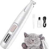 Haustierhaarschneider mit LED-Licht, Profi Tierhaarschneidemaschine, Kabellos Hund Pfoten Trimmer, Haustier Rasierer für Hunde Katzen Pfoten, Augen, Ohren, Gesicht, Körper