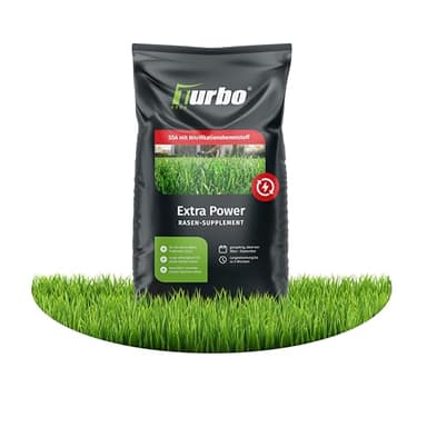 Extra-Power 10kg, Rasendünger, Stickstoffdünger, Ideal im Herbst und Sommer, geeignet für Streuwagen, staubarmes Granulat, Rasen dünger, Rasendünger Herbst, Turbogrün
