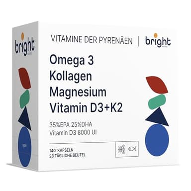 Langlebigkeits-Management - Vitamin D3 K2 8000 ie + Omega 3 + Magnesium + Meeres kollagen mit Hyaluronsäure – Ohne Gentechnik, PHYTO GUIDE | Kraftvolle Formel für Gesundheit und Wohlbefinden