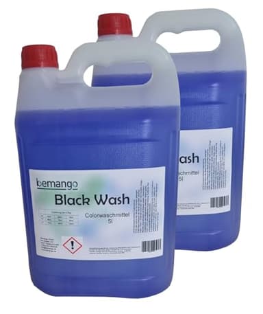 Bemango Color-Flüssigwaschmittel black wash für dunkle und schwarze Wäsche 2x5 Liter Kanister