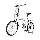 jiumxliu 20 Zoll Faltrad Weiße Faltbare Fahrrad klapprad klappfahrrad Erwachsene 6-Gang Klapprad für Kinder und Erwachsene geeignet 20 Zoll radräder 90 kg max tragkraft