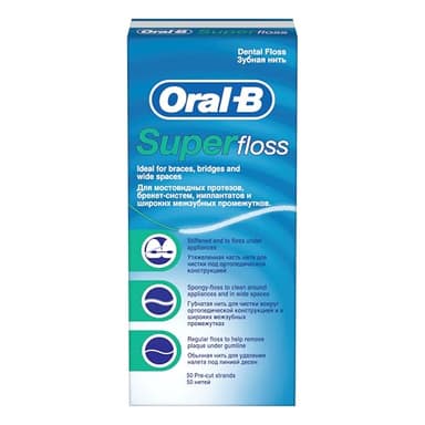 ORAL B Superfloss Zahnseide, 6x50er Set