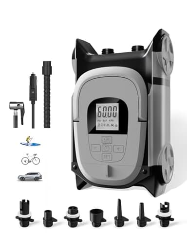 GICLE Sup Board Pumpe Elektrisch,60PSI Sup Pumpe Elektrisch 12V DC,zweistufiges und automatische Abschaltung für Paddleboards,Tragbare Boote,Autos,Fahrräder,Motorräder