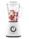 KRUPS BLENDFORCE+ Standmixer KB4351 (800W, 1,75 L hitzebeständigem Glasbehälter, 6 Messer mit POWELIX-Technologie [30% schneller], 2 Geschwindigkeiten + Pulse, Ice crush-Funktion) Weiss