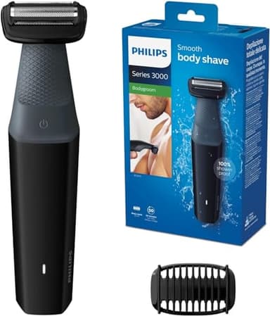 Philips Bodygroom Series 3000 Wasserfester Bodygroomer (Modell BG3010/15), Schwarz