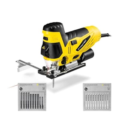 TROTEC Stichsäge PJSS 11-230V Pendelhubstichsäge inklusive Stichsägeblätter-Set Holz & Metall (jeweils 10-teilig)