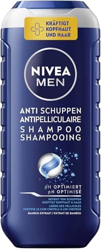 NIVEA MEN Anti-Schuppen Shampoo (250 ml), kräftigendes Shampoo gegen Schuppen, Männer Shampoo mit Bambus-Extrakt und pH-optimierter Formel, für gesundes Haar und Kopfhaut