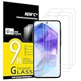 NEW'C 3 Stück, Panzer Schutz Glas für Samsung Galaxy A55 5G, Frei von Kratzern, 9H Härte, HD Displayschutzfolie, 0.33mm Ultra-klar, Ultrabeständig