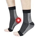 Neuropathie Socken, Nano-Neuropathie-Socken, Soothe Relief Socks for Plantar Fasciitis, Plantar Fasciitis Socks Compression Socks for Neuropathy Ankle Pain Relief(L-XL, Black)