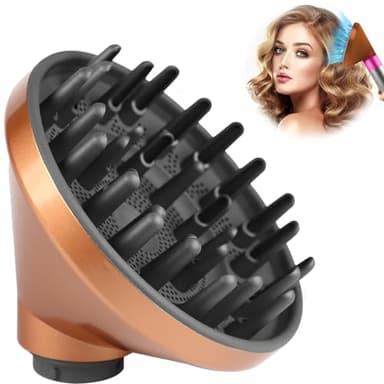 Diffusordüse für Dyson für Airwrap Styler Aufsätze HS05 HS01 HS03 Upgraded Lockenstab Düse Aufsatz Umwandlung Styler in Haartrockner -Gold