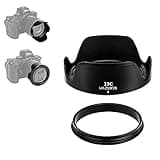 JJC Gegenlichtblende aus Metall für Nikon Nikor Z MC 50 mm F2.8 Makro Objektiv, Umkehrbare Gegenlichtblende mit Adapterring, Reduziert Streulicht – Verhindert Reflexion – Schützt das Objektiv