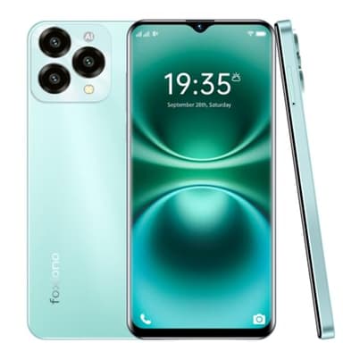 FOXIONO Handy Ohne vertrag Android, 8GB+64GB, Octa Core Handy Günstig 90Hz 6.52" Zoll HD+,4000mAh Smartphone ohne vertrag Günstig, 13MP+5MP, Dual SIM 4G Simlockfreie Handys (Grün.)