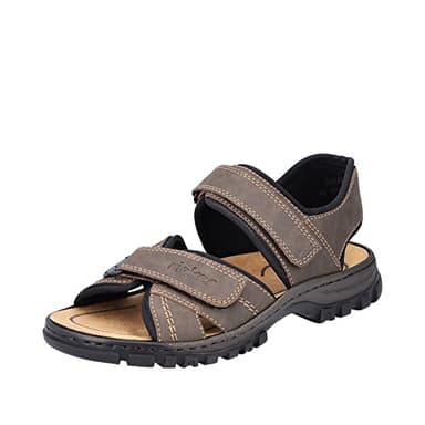 Rieker 25051, Herren Geschlossene Sandalen, Braun (tabak/schwarz), 43 EU (9 UK)