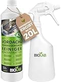 BIOLAB Vordach & Terrassendach Reiniger Konzentrat 1:20 (1 Liter plus Sprühflasche) auch für Wintergarten, Glasdach, Terrassenüberdachung geeignet