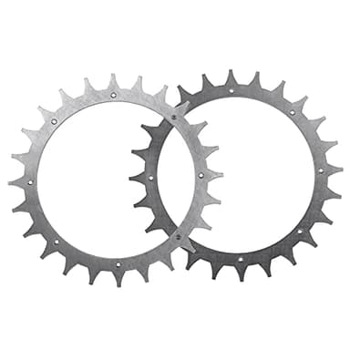 ROBO CLAWS Mähroboter Spikes aus Edelstahl für Modelle Yardforce 400Ri 280R, 3 mm, ⌀168 mm - Mähroboter Zubehör mit 12 x Edelstahlschrauben, Spikes entgratet