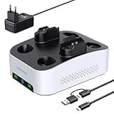GRAUGEAR Externe Festplatte für PS5, PS5 Slim, PS5 Pro, Ladestation für 2X PS5 Controller, formatiert für PS5, Ideal für Gaming und Speicherplatz (4TB)