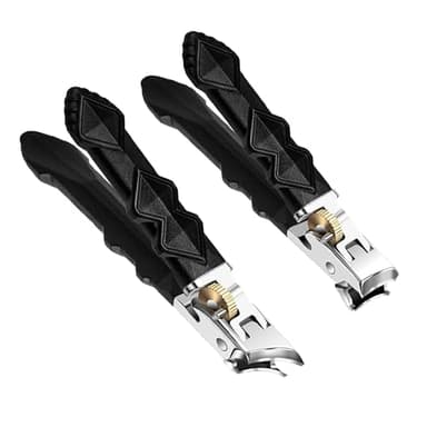 Solymody Orthoclip Nagelknipser Set, 2 Stück, Professioneller Nagelschneider mit Spritzschutz, Speziell für Dicke Fußnägel und Senioren (Gerade+Schräge)