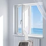 HOOMEE Fensterabdichtung für Mobile Klimageräte, Klimaanlagen, Wäschetrockner, Ablufttrockner, Hot Air Stop zum Anbringen an Fenster, Dachfenster, Flügelfenster, Fensterabdichtung Klimaanlage 300cm