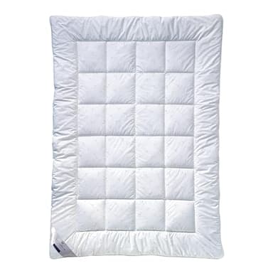 billerbeck Faser Bettdecke E21 King - mit Aloe Vera veredelte Faserdecke - 135 x 200 cm Ganzjahresdecke der Wärmestufe mittel, Weiß