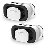 Virtual Real Store VR-Headset, kompatibel mit iPhone und Android-Handys, Virtual-Reality-Headsets, Google Cardboard, Mini, exquisit, leicht, bequem, 3D-VR-Brille (VR4.0 VR-Box, 2 Stück)