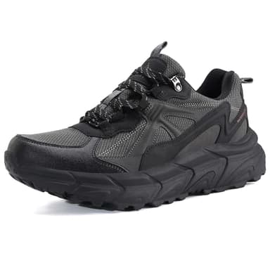 EARLDE Herren Wanderschuhe Wasserdicht Schuhe Trekkingschuhe Leichte Outdoor Trailrunning Schuhe männer Sneaker Schwarz 46 Größe
