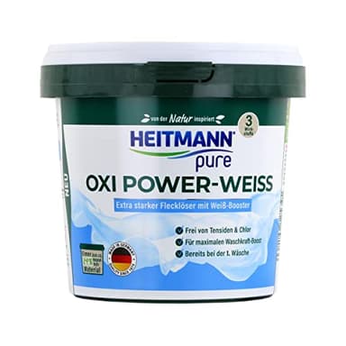HEITMANN pure Oxi Power-Weiß | Für strahlend weiße Wäsche | Effektiv gegen Flecken und Gerüche | Maximaler Waschkraft-Boost | 500 g