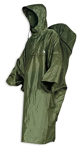 Tatonka Cape L - Wasserdichter Regenponcho mit integriertem Rucksack-Regenschutz und Kapuze mit Schnürzug - Inklusive Beutel - Größe L (cub)