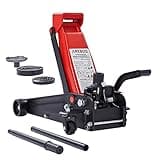 Arebos 3T Hydraulischer Rangierwagenheber mit integriertem Fußpedal | Unterfahrhöhe 130-508 mm | 2 Gummi-Auflagen | Wagenheber Jack 360° Rollen | Heber Ständer KFZ Auto PKW