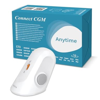 Connect Glukose-Monitoring – 1x Sensor | Nur kompatibel mit Connect Transmitter | 14 Tage Blutzuckermessgerät ohne Stechen Sensor, Einfache Anwendung