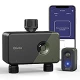 Diivoo Bewässerungscomputer WLAN 2 Ausgänge mit 60M RFID-Technologie, Smarte Zeitschaltuhr Bewässerung mit App, Alexa Sprachsteuerung, 6 Bewässerungsplänen, Automatische Bewässerungsuhr für Garten