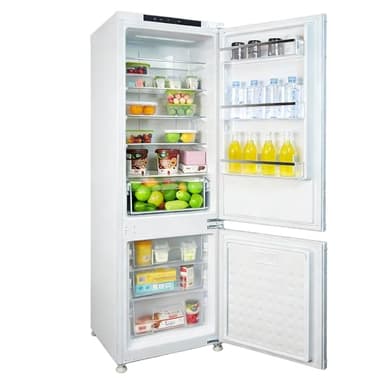 Einbaukühlschrank mit gefrierfach 177 cm hoch , 【Total No Frost PLUS】, kühl gefrierkombination einbau 178 kühlschrank | 236L (168L/68L) | Energieeffizient | 5 hat ,5 Schubladen| Leise |Türs Wechselbar