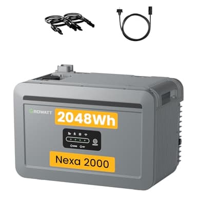 Balkonkraftwerk Speicher Growatt NEXA 2000 Speicher All-in-One 2048Wh Speicher mit 4 MPPT 2600W PV-Eingangsleistung für Balkonkraftwerke (NEXA2000)