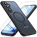 BESINPO Magnetisch Für Samsung Galaxy A55 5G Hülle mit Panzerglas Glas, Militärschutz Handyhülle A55 5G Stoßfest Robust Dünn Schutzfolie Schutzhülle Case Cover für Samsung A55(Schwarz)