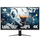 Z-Edge 27 Zoll 4K Monitor 160Hz 1ms UHD Gaming Monitor, 3840x2160 IPS Panel, LED Bildschirm, 450cd/m² Helligkeit, 1,07 Milliarden Farben, HDR10, FreeSync, HDMI & DisplayPort, VESA Kompatibel - Schwarz