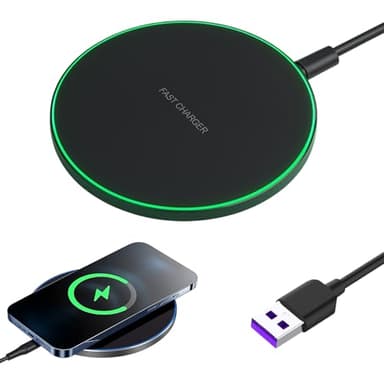 Kabelloses Ladegerät, Induktion, 35 W, schnell, kompatibel mit iPhone 16/15/14/13/12/11 Pro Max, für Samsung S25 Ultra/S24+/S23 FE Google Pixel 9/8 Pro, schnelles kabelloses Ladegerät für Android und