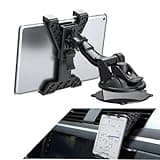 XWXELEC Tablet Halterung Auto, Ipad Halterung Auto, Universal Windschutzsche und Armaturenbrett Universal, 360° Drehbare Verstellbare, Stabil und Waschbar TPU Saugnapf, für 7"-10,5" Tablet-Halter