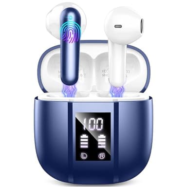 Nerunsa Bluetooth Kopfhörer, Kopfhörer Kabellos Bluetooth, 50 Std Spielzeit In Ear Kopfhörer mit 4 ENC Noise Cancelling Mics, IP7 Wasserdicht Kabellose Kopfhörer