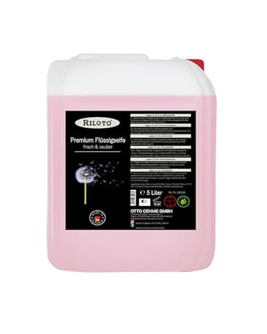 Lorito frisch & sauber Premium Flüssigseife 5L vegan - Handseife flüssig zur sanften & schonenden Handreinigung, Wohlduftende Nachfüllseife für Seifenspender