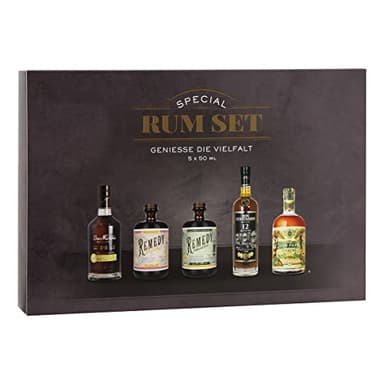 Sierra Madre Premium Rum Tasting Set | 5 x 50 ml | verschiedene Sorten probieren | Probierpack | Set mit 5 Minis
