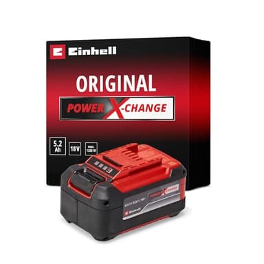 Original Einhell 5,2 Ah Plus System Akku Power X-Change (Li-Ionen Akku, 18 V, 5,2 Ah, passend für alle Power X-Change Geräte)
