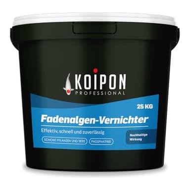 KOIPON Fadenalgen-Vernichter 25 kg, Phosphatfreie Algenbekämpfung, Fadenalgenvernichter gegen Algenwachstum und Fadenalgen im Gartenteich